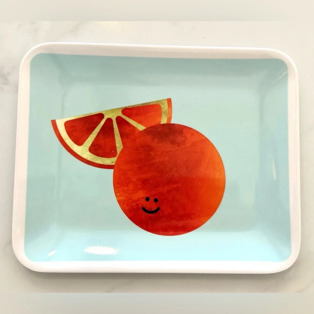 Anthropomorphic Kawaii Plates Melamine Set 8 Knack3 Fruit Vegetable Small NEW